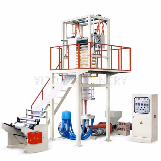 Pós-venda no exterior Novo design PE LDPE HDPE PLA Extrusora de plástico Saco de plástico Camada única Camada dupla Extrusora de três camadas Máquina de sopro de filme biodegradável
